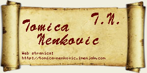 Tomica Nenković vizit kartica